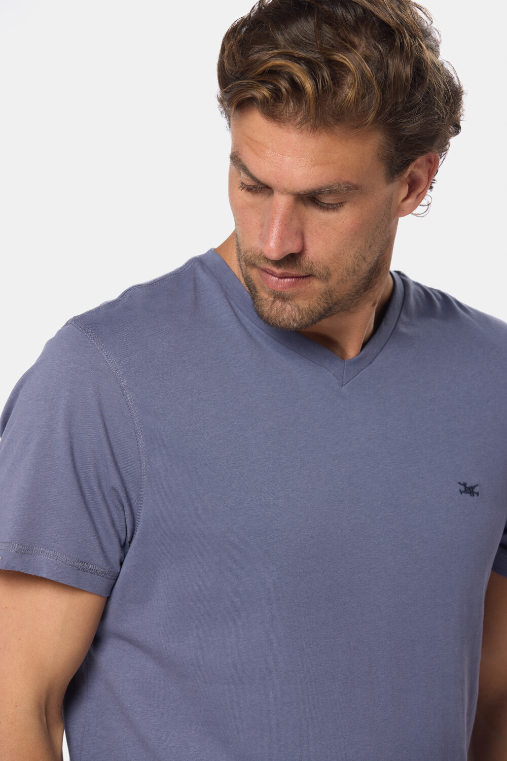 REMERA LISA ESCOTE V Lila