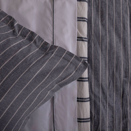 SET FUNDA NÓRDICA KING LINO-Y-ALGODON AZUL REVERSIBLE COTTONLINEN