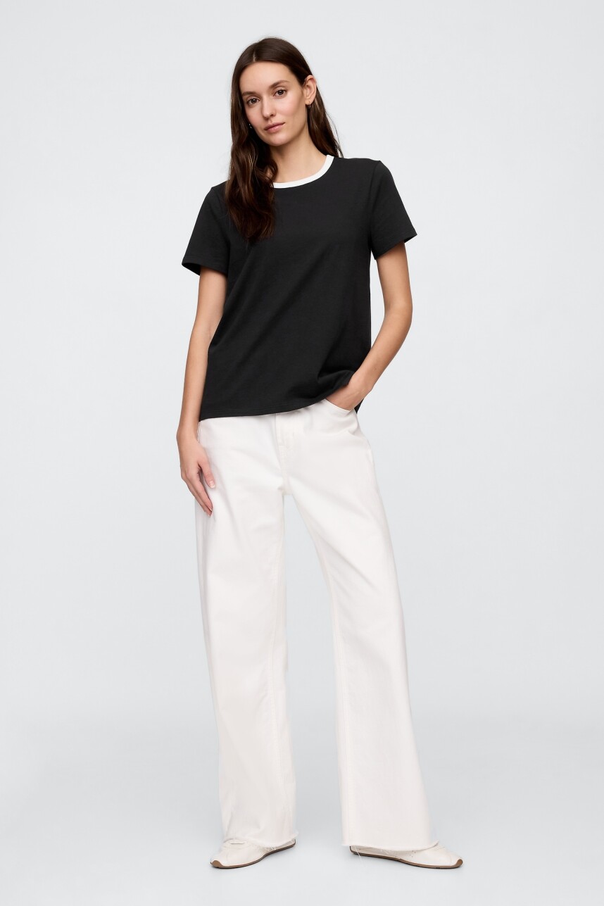 Remera Básica Cuello Redondo Mujer Moonless Night