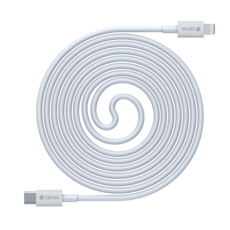 CABLE USB-C A LIGHTNING CÁRGA RÁPIDA 20W 1 METRO DEVIA SMART Blanco