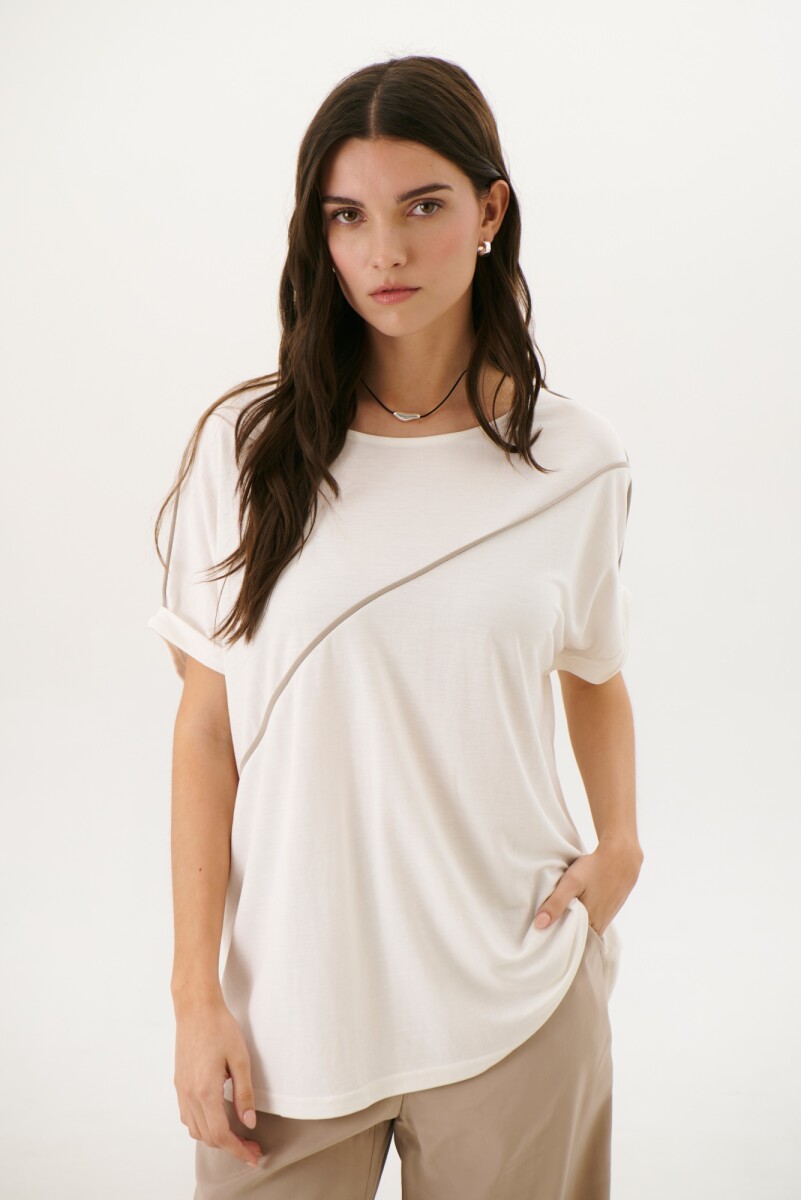 REMERA DIAGONAL - BLANCO 