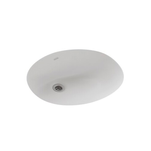 Bacha Circular De Loza Blanca Para Empotrar 46X34X19 000