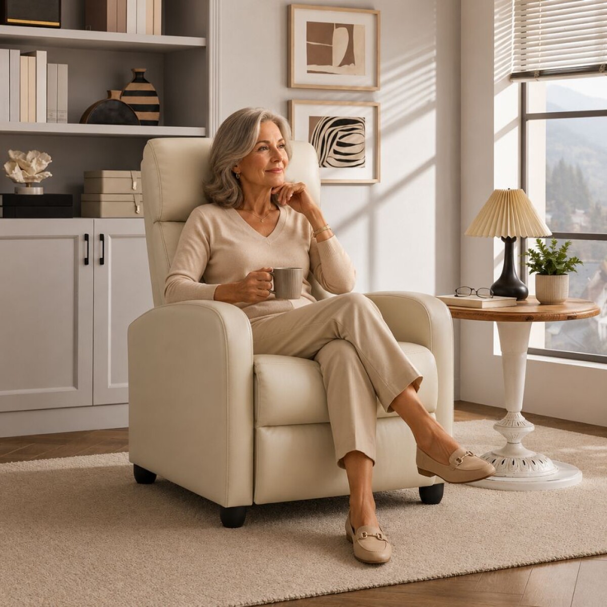 Sillon reclinable 1 cuerpo - Beige 