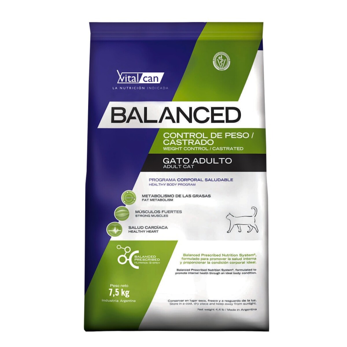 Balanced Gato Adulto Control Peso 7.5 Kg 