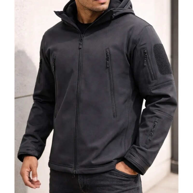 Campera Táctica en Neopreno Negro