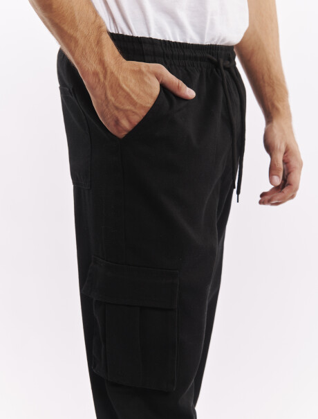 Pantalon cargo negro