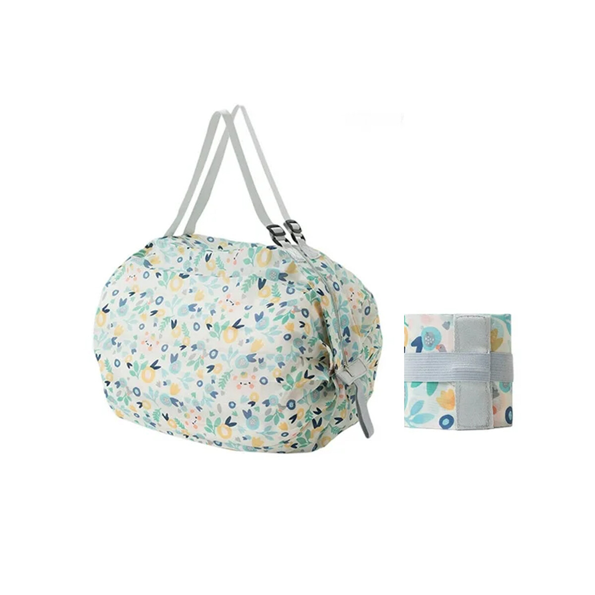 Bolso bolsa enrollable - Flores 