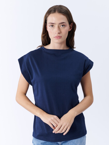 Remera Manga Sisa Azul Marino