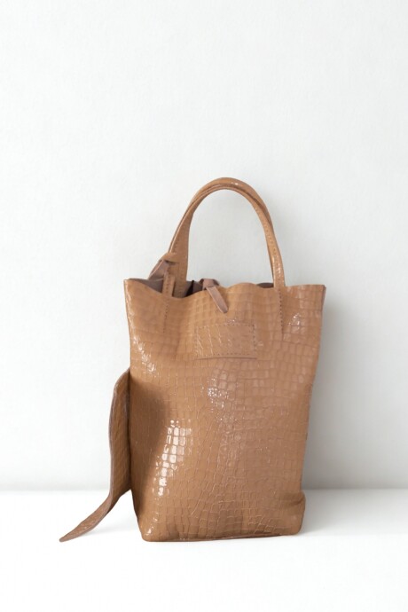 Minibag Golden Croco Beige Charol Minibag Golden Croco Beige Charol
