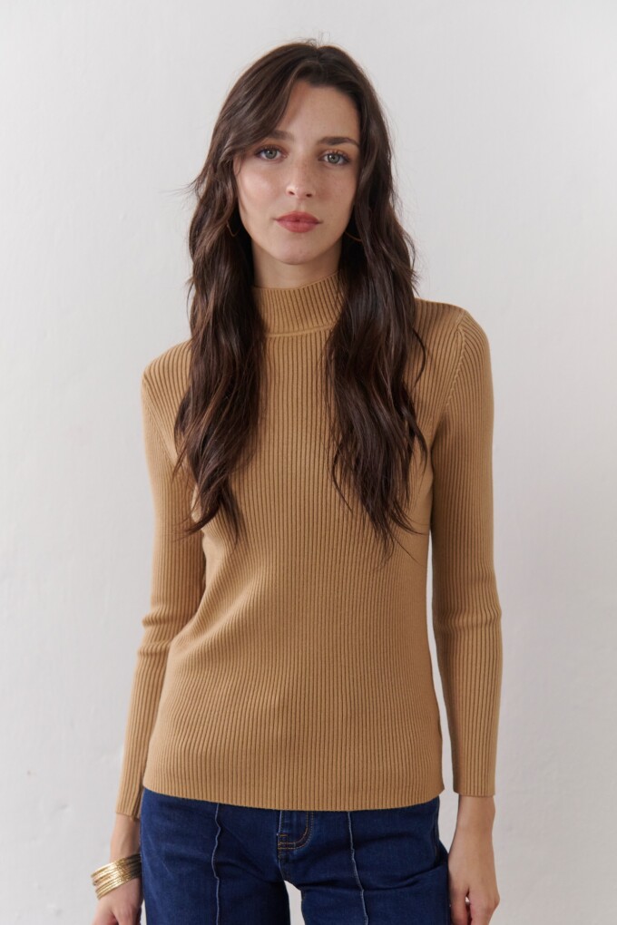 POLERA MORLEY CAMEL