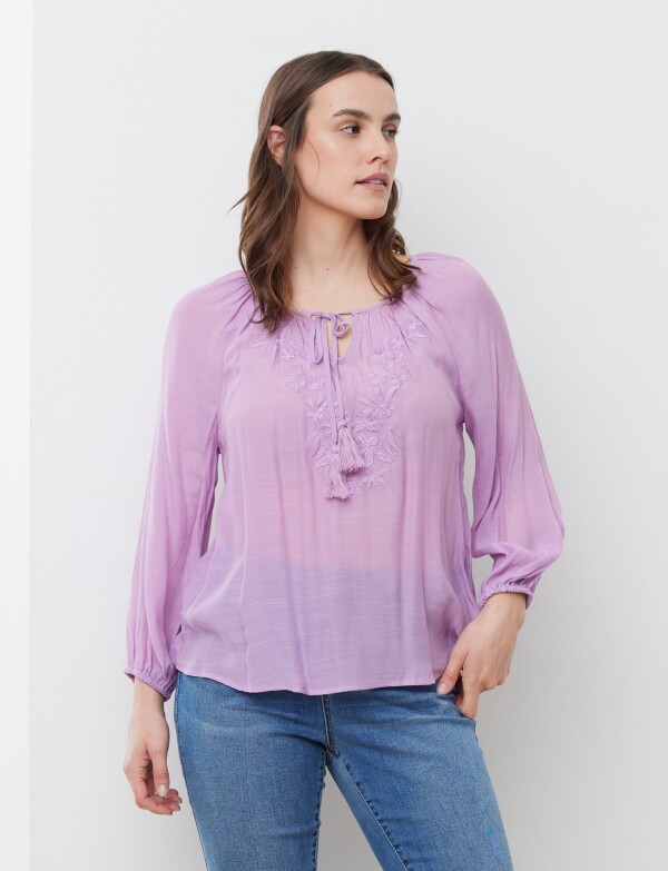 Blusa Bordado LAVANDA