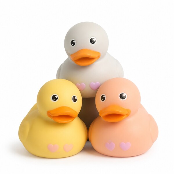 Set 3 patitos silicona colores pasteles Set 3 patitos silicona colores pasteles