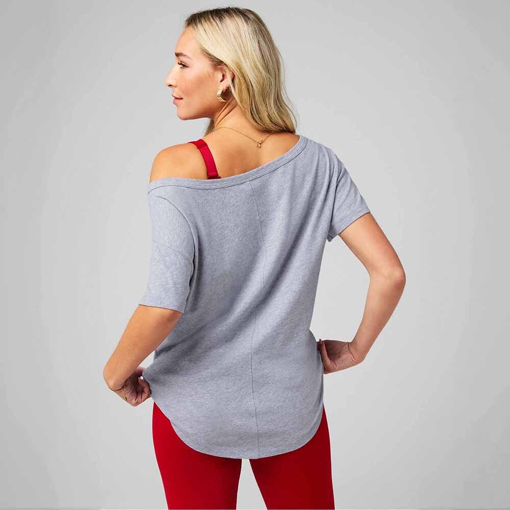 Polo Cotton Oversized Tee Mujer Classic Grey Heather