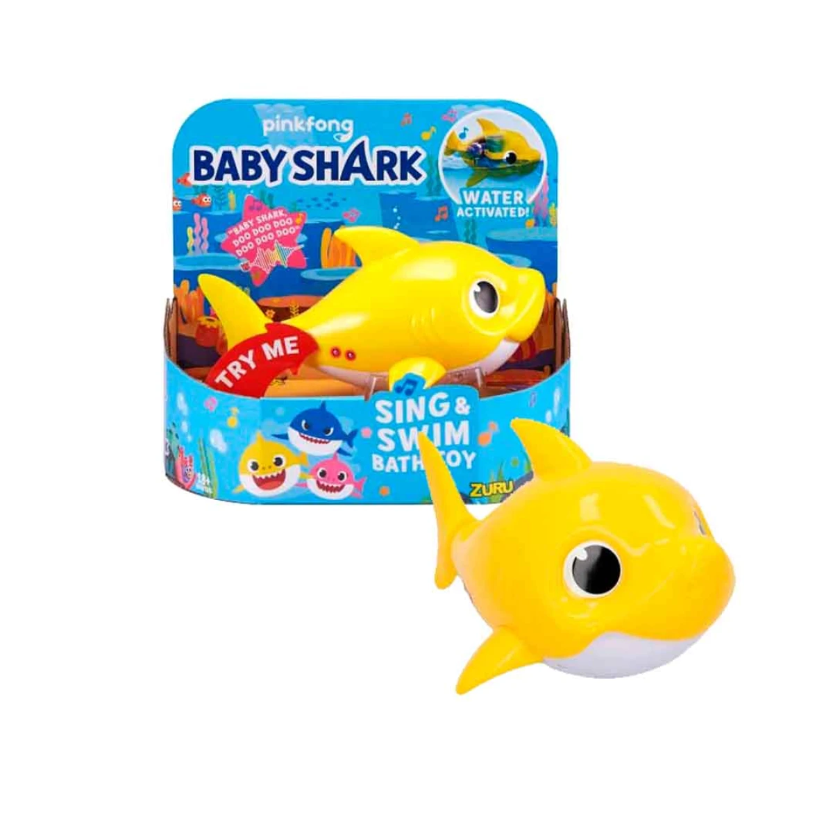 Juguete Tiburón Babyshark con música nada y canta - AMARILLO 