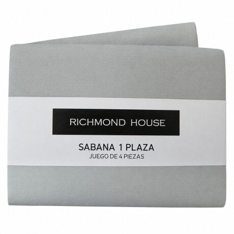 Juego de Sábanas 1 Plaza Microfibra GRIS
