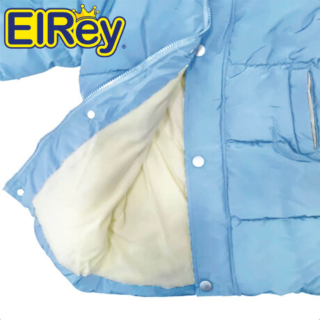 Campera Parka Uzspace Con Capucha Invierno Infantil Niño Niña Celeste