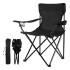 Silla plegable capitán con apoya brazos Negro