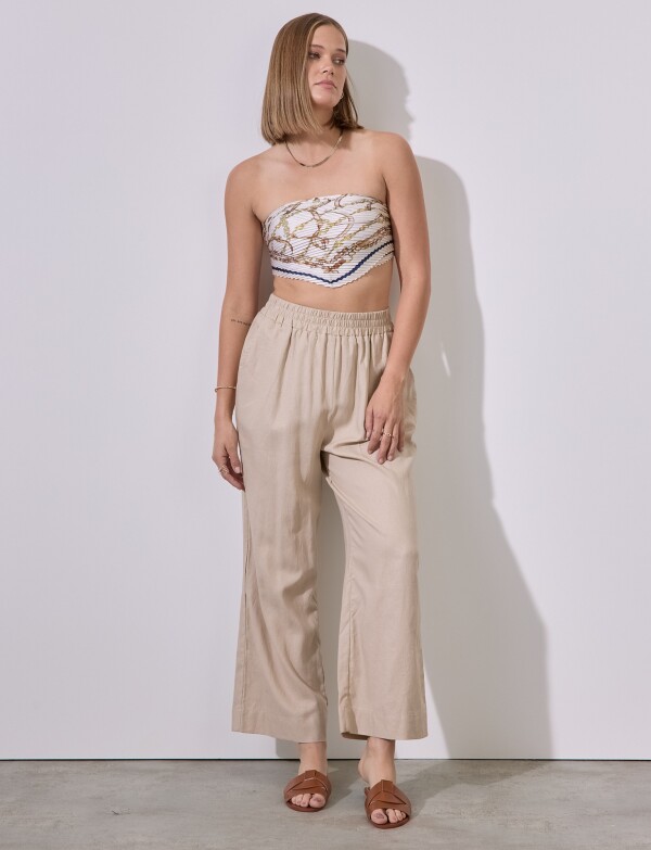 Pantalon Lino KHAKI