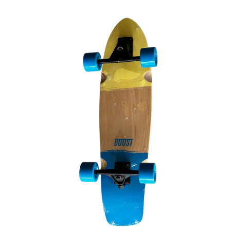 SURFSKATE WOOD AZUL Blue & Yellow