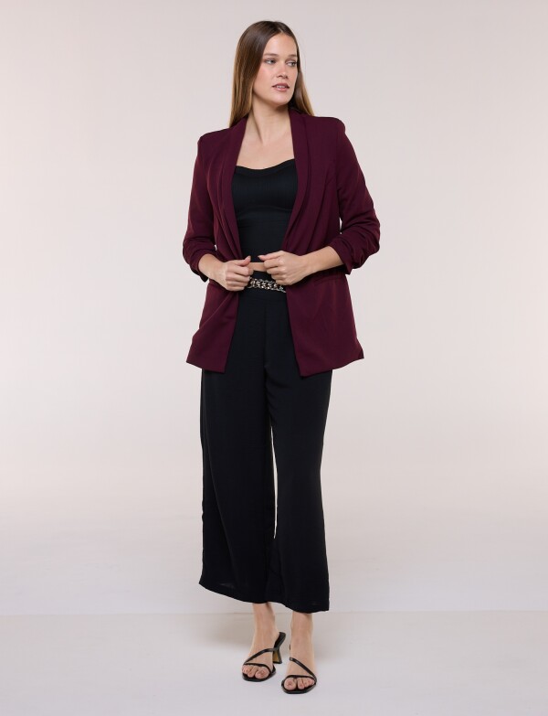 Blazer Crepe Manga Fruncida VIOLETA