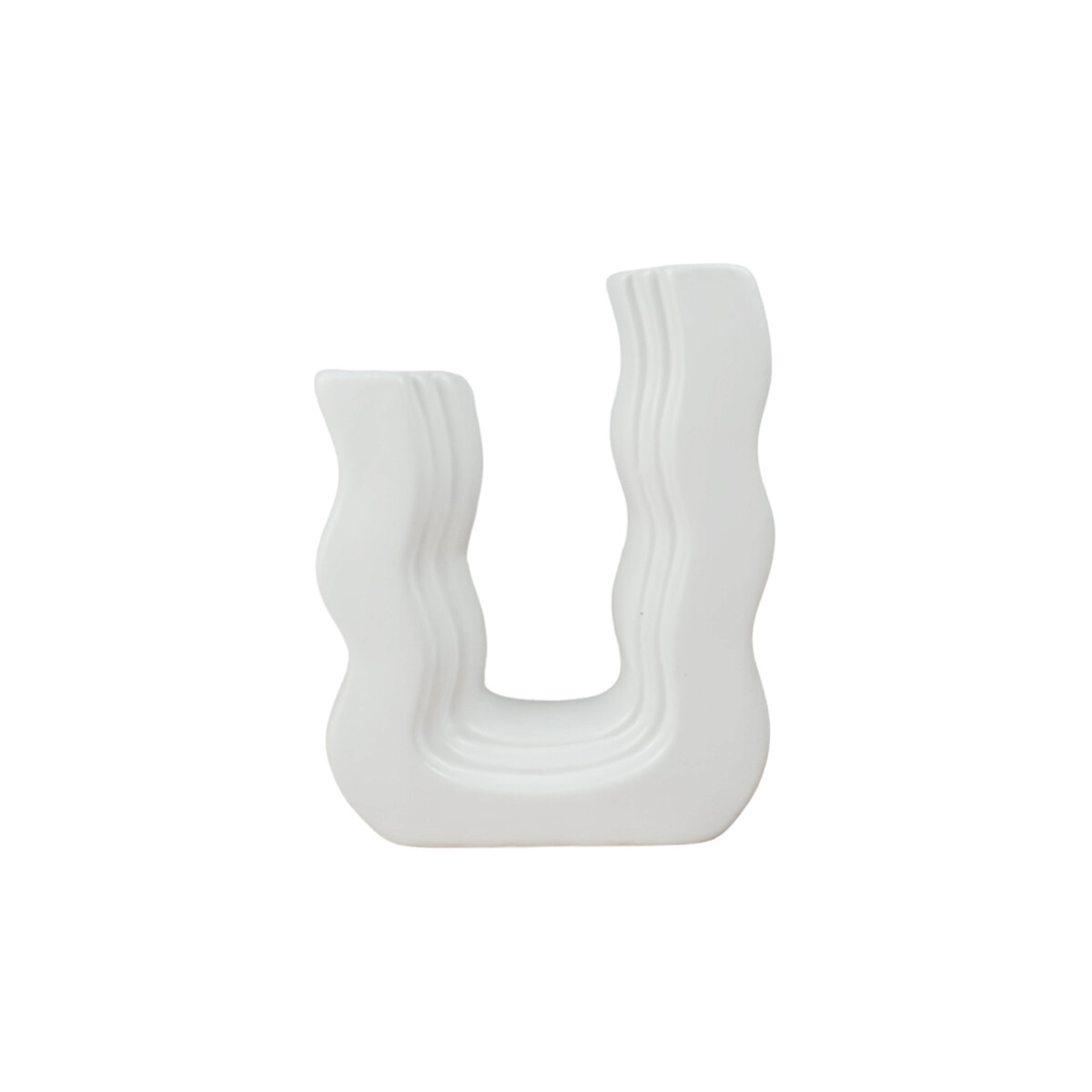 Jarrón Uma de cerámica blanco 
