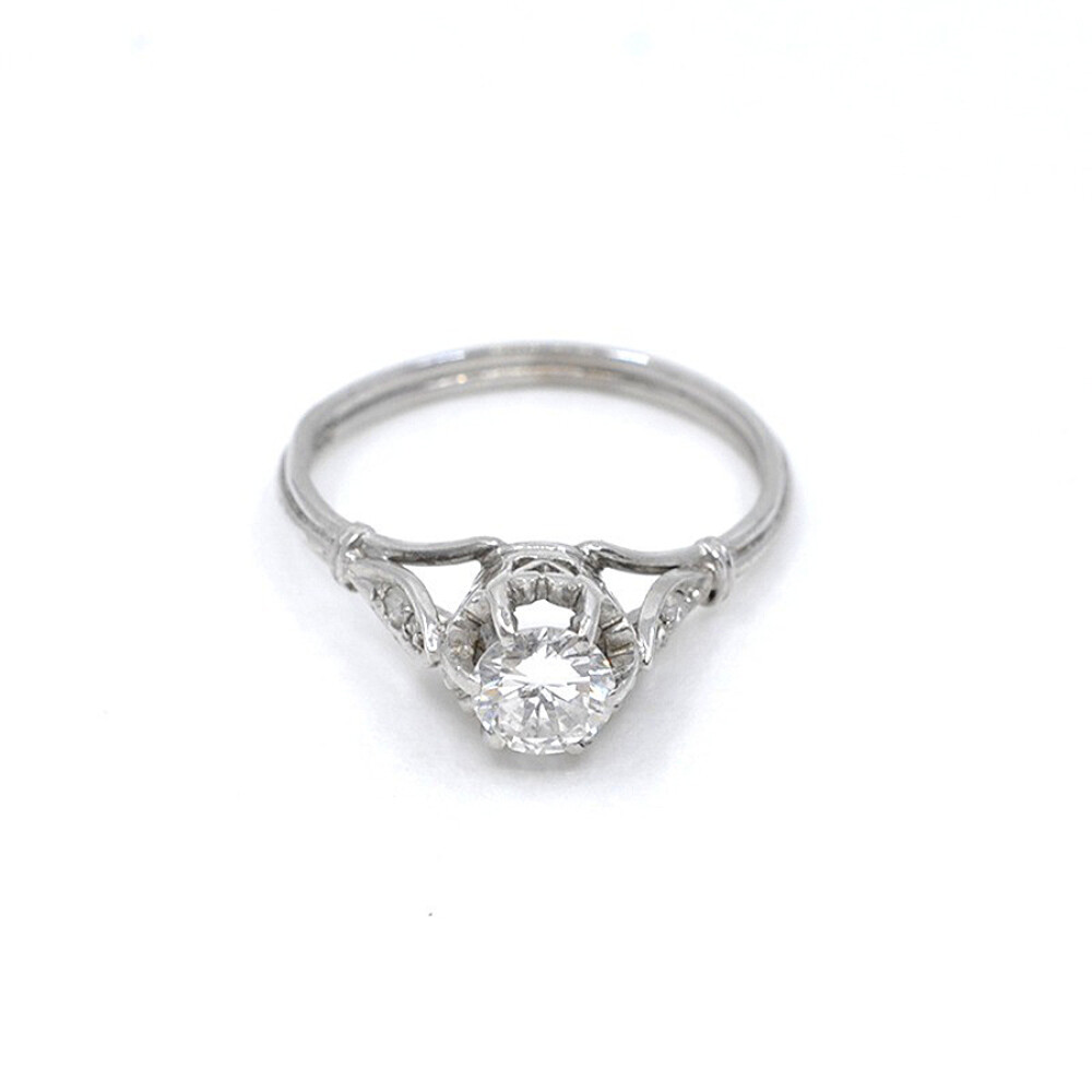 Anillo Antiguo En Oro 18K, Brillantes Y Diamantes Anillo Antiguo En Oro 18K, Brillantes Y Diamantes
