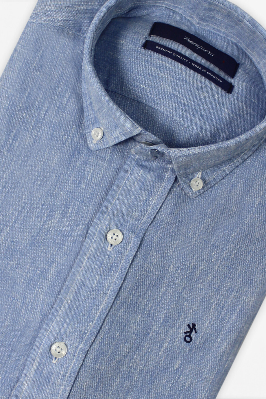 Camisa de Lino Celeste