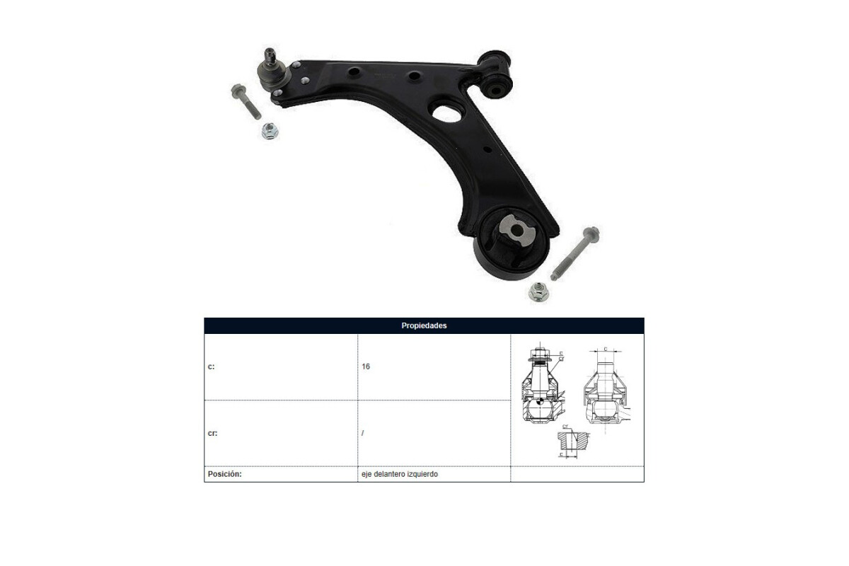 Parilla De Suspension Del Citroen Nemo, Peug Bipper 11-25 Izq Parilla De Suspension Del Citroen Nemo, Peug Bipper 11-25 Izq