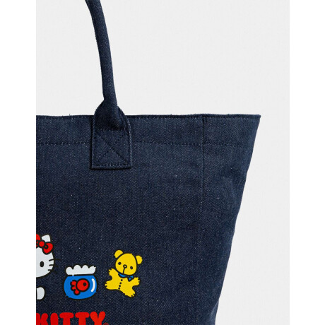 Shopper Denim ''hello Kitty'' Azul Gastado