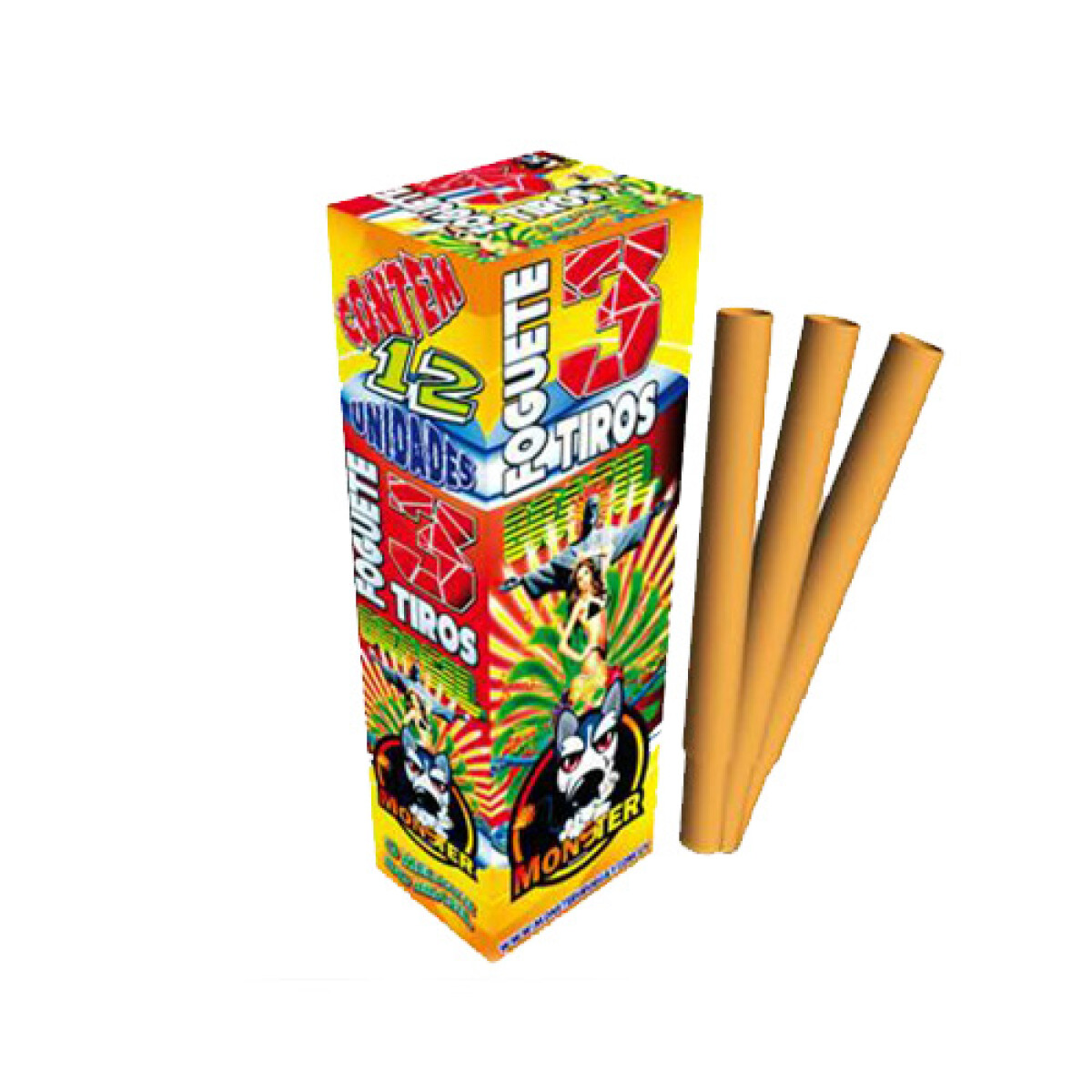 FOGUETA.3 TIROS BRASILERA MONSTER 12PCS 
