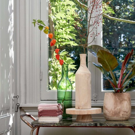 MACETA MADERA NATURAL-BEIGE PIA