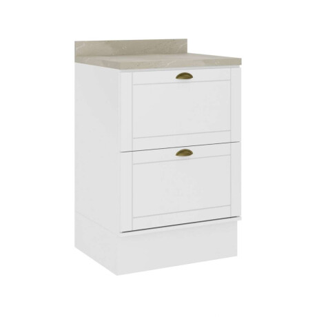 Bajo Mesada Americana con cajones 60cm Blanco
