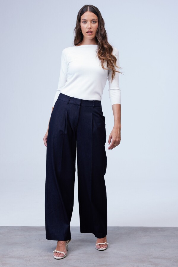Pantalon Denim Wide Leg MARINO