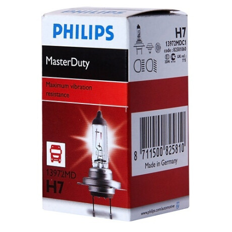 10 Pack Philips H7 24V 70W Halogen Bulbs - Truck Headlight Bulbs, Commercial Vehicle Lights