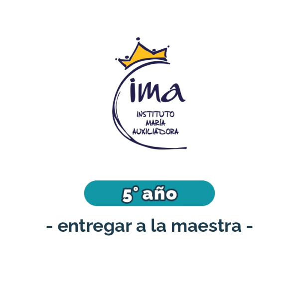 Lista de materiales - Primaria 5° - Para entregar a la maestra IMA Única