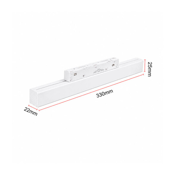 Lum. Led rect p/riel magnet. bco 10W 3tonos 120° ZU0557X