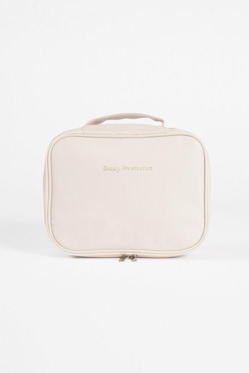 Estuche organizador make up beige