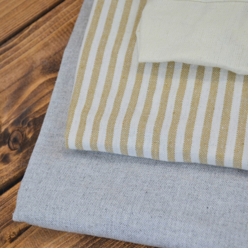 Delantal algodón Pespuntes 60cm x85cm GRIS