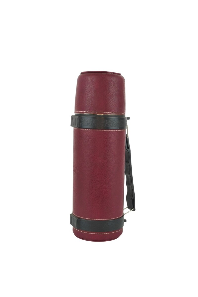Termo de acero forrado 1 litro Bordó
