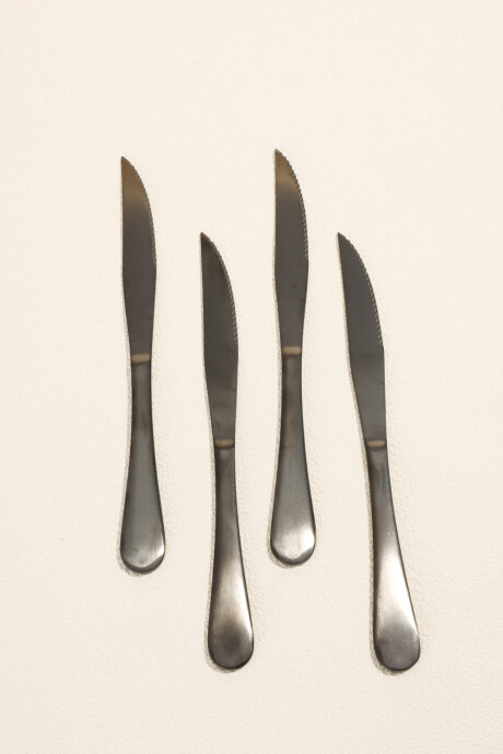 Cuchillo Olivo Set 4 Un. Negro Color Unico