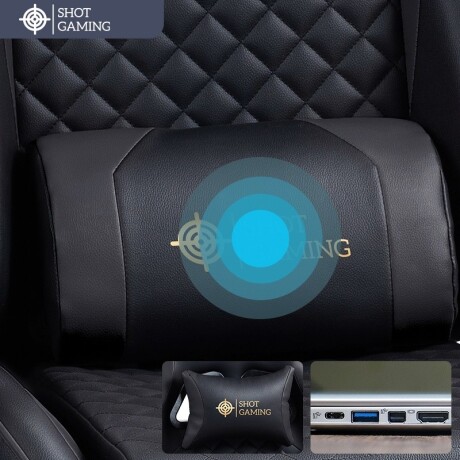 SILLA GAMER SHOT- GOLD COLOR DORADO Y NEGRO 001