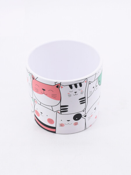 MACETA GATITOS ESTAMPADO