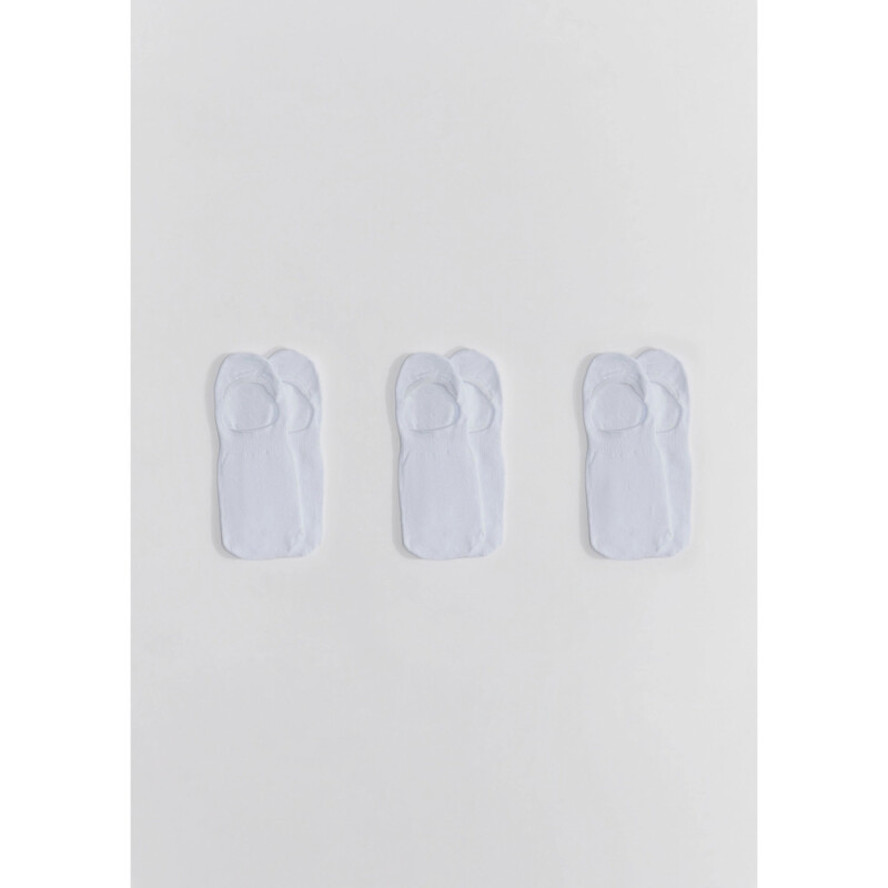 KIT COM 3 PARES MEIAS UNISSEX BRANCO