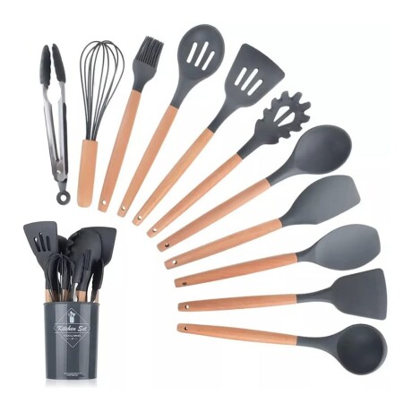 Set Cocina Antiadherente 17P c/Juego Batería Brinox + Menage Gris