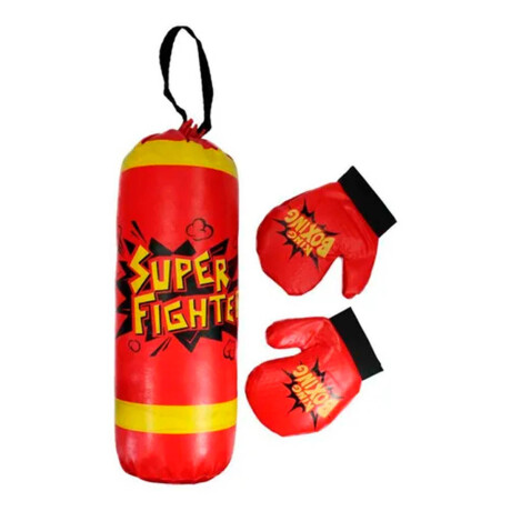 Set Bolsa De Boxeo Infantil Con Guantes Rojo