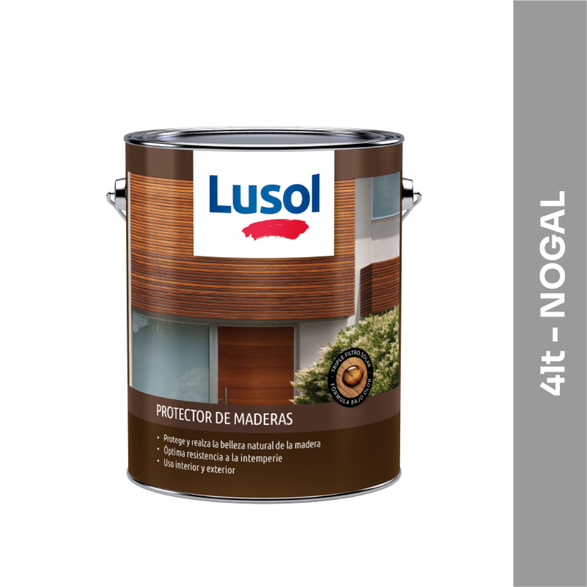 Protector de maderas Lusol - 4 lt - Nogal 