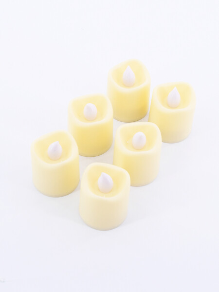 VELAS LED SET X 6 BLANCO