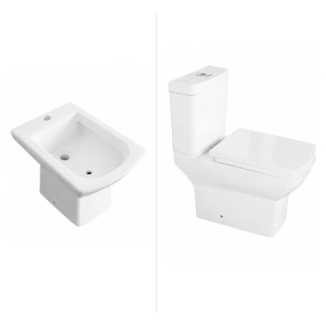 INODORO Y TAPA MOCHILA BIDET JUEGO DE LOZA GARDA AQUALIA 000