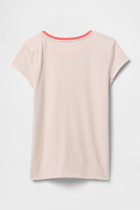 Remera Logo Gap Niña Oyster 083