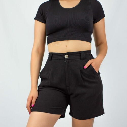 Short Dama Lino Slowly Black